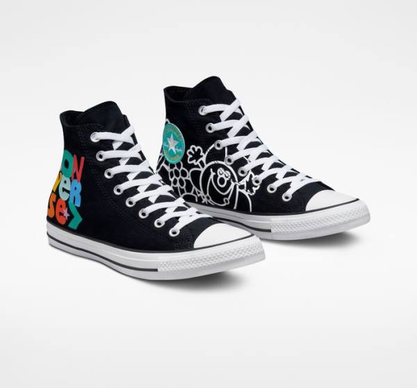 Boty Vysoké Converse Chuck Taylor All Star Floral Černé Bílé Světle | CV-716ANO