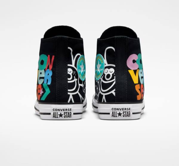 Boty Vysoké Converse Chuck Taylor All Star Floral Černé Bílé Světle | CV-716ANO