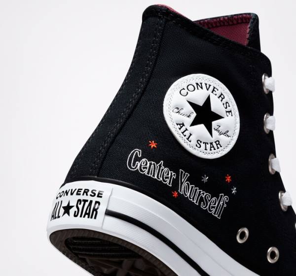 Boty Vysoké Converse Chuck Taylor All Star You Are On The Right Path Černé Bílé | CV-719UHF