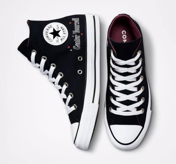 Boty Vysoké Converse Chuck Taylor All Star You Are On The Right Path Černé Bílé | CV-719UHF