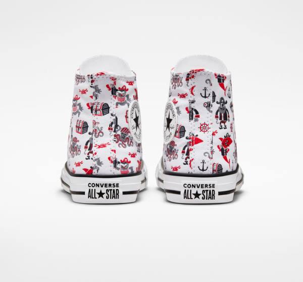 Boty Vysoké Converse Chuck Taylor All Star Pirates Bílé Červené Černé | CV-829COP