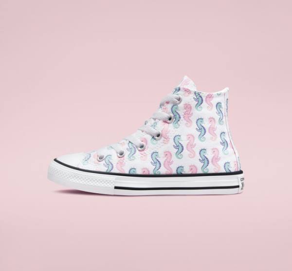 Boty Vysoké Converse Chuck Taylor All Star Seahorses Bílé Růžové Světle | CV-830SEP