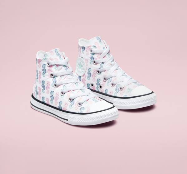 Boty Vysoké Converse Chuck Taylor All Star Seahorses Bílé Růžové Světle | CV-830SEP