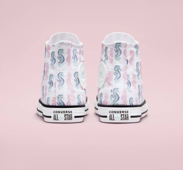 Boty Vysoké Converse Chuck Taylor All Star Seahorses Bílé Růžové Světle | CV-830SEP