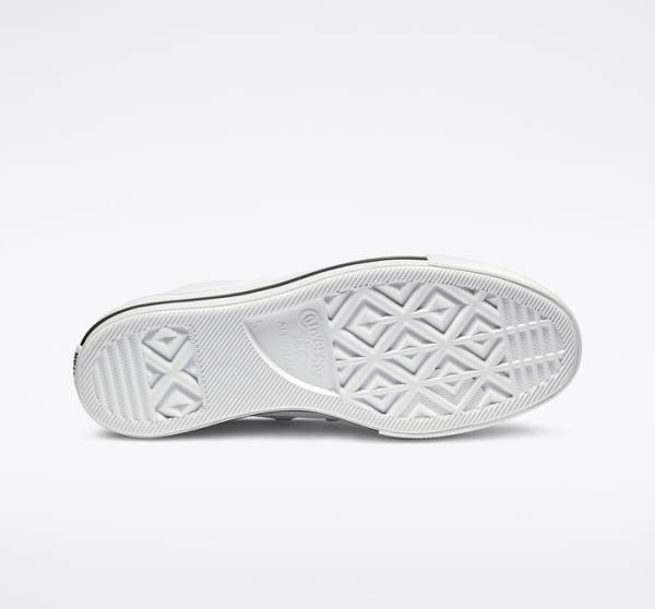 Boty Vysoké Converse Chuck Taylor All Star Lift Platformyě Læder Bílé Černé Bílé | CV-835DZS