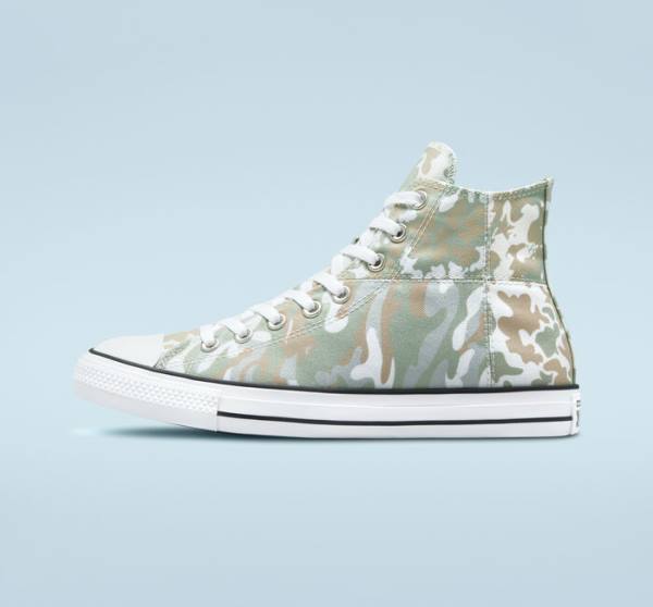 Boty Vysoké Converse Chuck Taylor All Star Split Panel Camo Hnědé | CV-842MHA