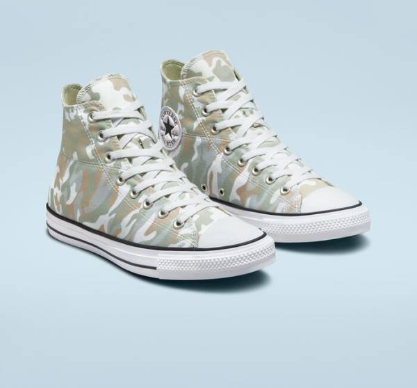 Boty Vysoké Converse Chuck Taylor All Star Split Panel Camo Hnědé | CV-842MHA