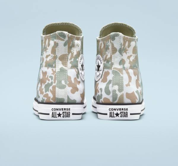 Boty Vysoké Converse Chuck Taylor All Star Split Panel Camo Hnědé | CV-842MHA