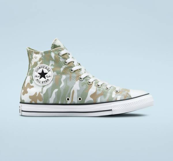Boty Vysoké Converse Chuck Taylor All Star Split Panel Camo Hnědé | CV-842MHA