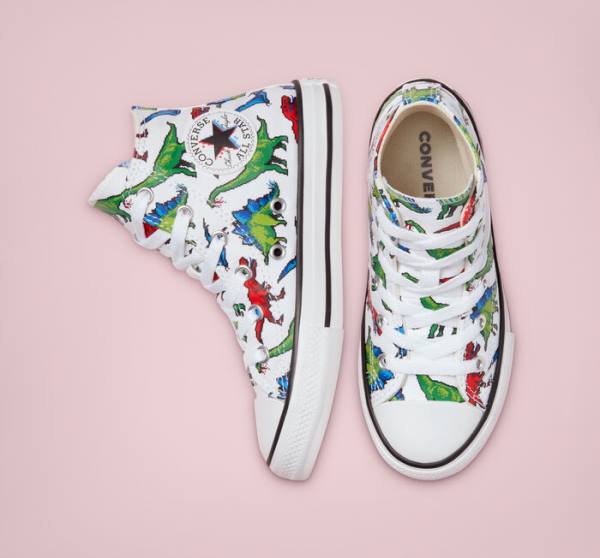 Boty Vysoké Converse Chuck Taylor All Star 8-Bit Dino Bílé Blankyt | CV-857HRY