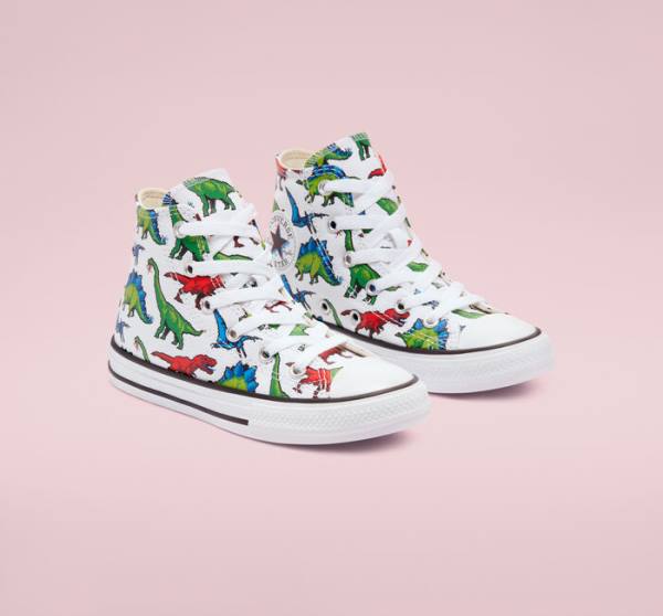 Boty Vysoké Converse Chuck Taylor All Star 8-Bit Dino Bílé Blankyt | CV-857HRY