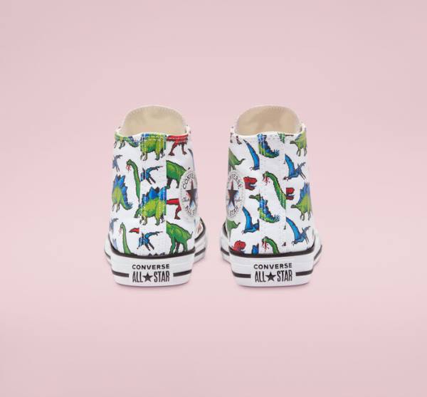 Boty Vysoké Converse Chuck Taylor All Star 8-Bit Dino Bílé Blankyt | CV-857HRY