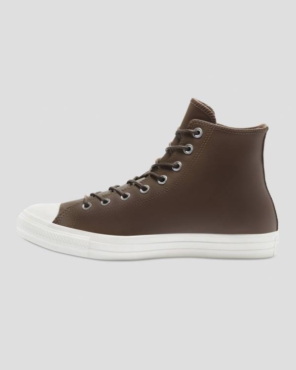 Boty Vysoké Converse Chuck Taylor All Star Seasonal Læder Hnědé | CV-871ZJY