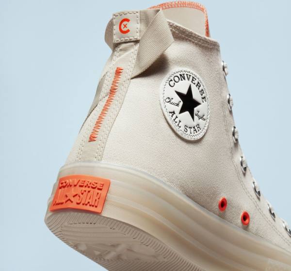 Boty Vysoké Converse Chuck Taylor All Star CX Stretch Platene Hnědé Mango | CV-896WJF