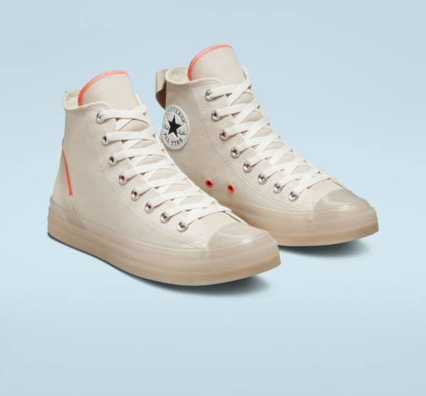 Boty Vysoké Converse Chuck Taylor All Star CX Stretch Platene Hnědé Mango | CV-896WJF
