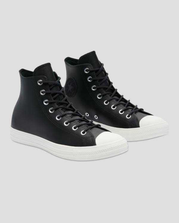 Boty Vysoké Converse Chuck Taylor All Star Seasonal Læder Černé | CV-924ZVJ