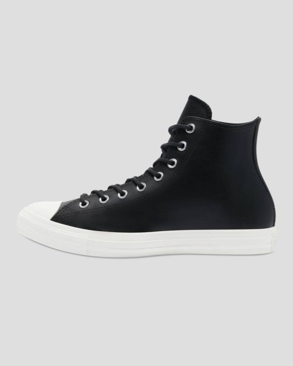 Boty Vysoké Converse Chuck Taylor All Star Seasonal Læder Černé | CV-924ZVJ