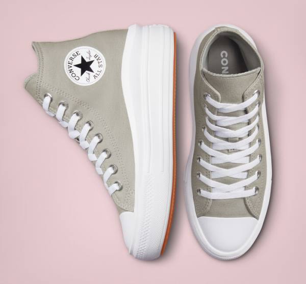 Boty Vysoké Converse Chuck Taylor All Star Move Platformyě Seasonal Color Olivy Zelené Bílé Bílé | CV-960AZL