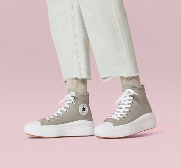 Boty Vysoké Converse Chuck Taylor All Star Move Platformyě Seasonal Color Olivy Zelené Bílé Bílé | CV-960AZL