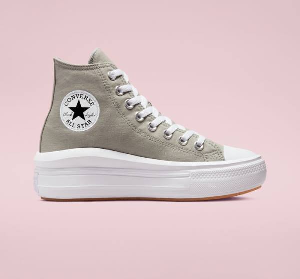 Boty Vysoké Converse Chuck Taylor All Star Move Platformyě Seasonal Color Olivy Zelené Bílé Bílé | CV-960AZL