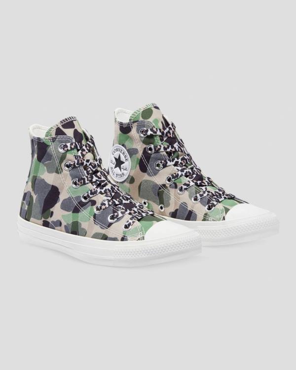 Boty Vysoké Converse Chuck Taylor Edged Leopard Print Černé | CV-196QAO