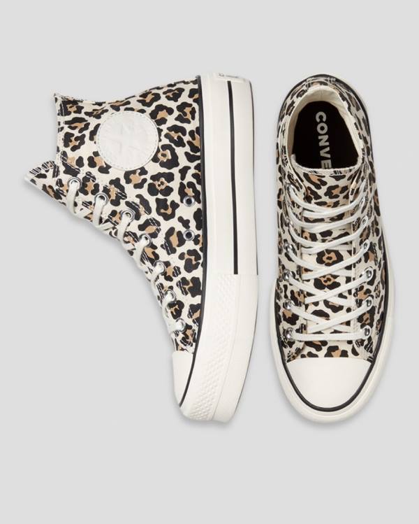 Boty Vysoké Converse Chuck Taylor Lift Leopard Print Platformyě Leopard | CV-432GXV