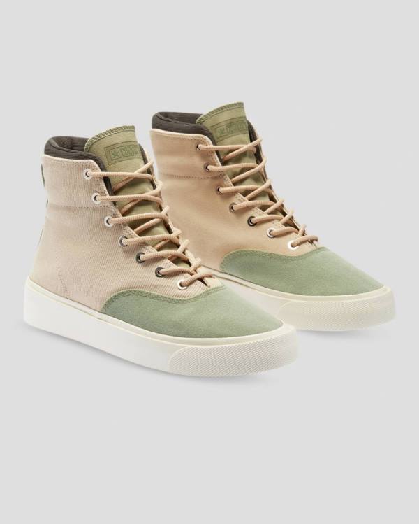 Boty Vysoké Converse Jungle Cloth Skidgrip Hnědé Zelene | CV-976JZM