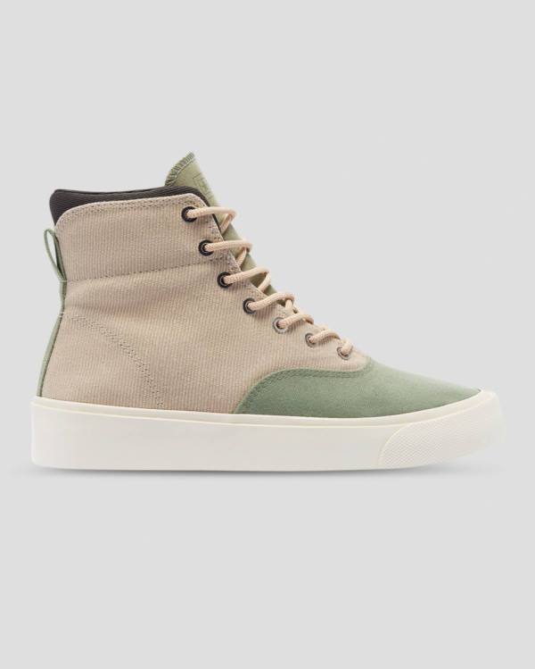 Boty Vysoké Converse Jungle Cloth Skidgrip Hnědé Zelene | CV-976JZM