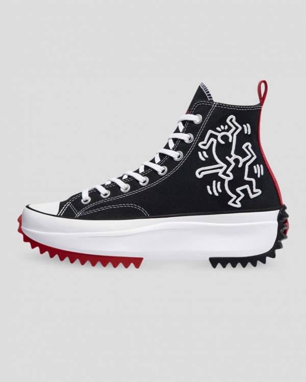 Boty Vysoké Converse Keith Haring Run Star Hike Černé | CV-367AMQ
