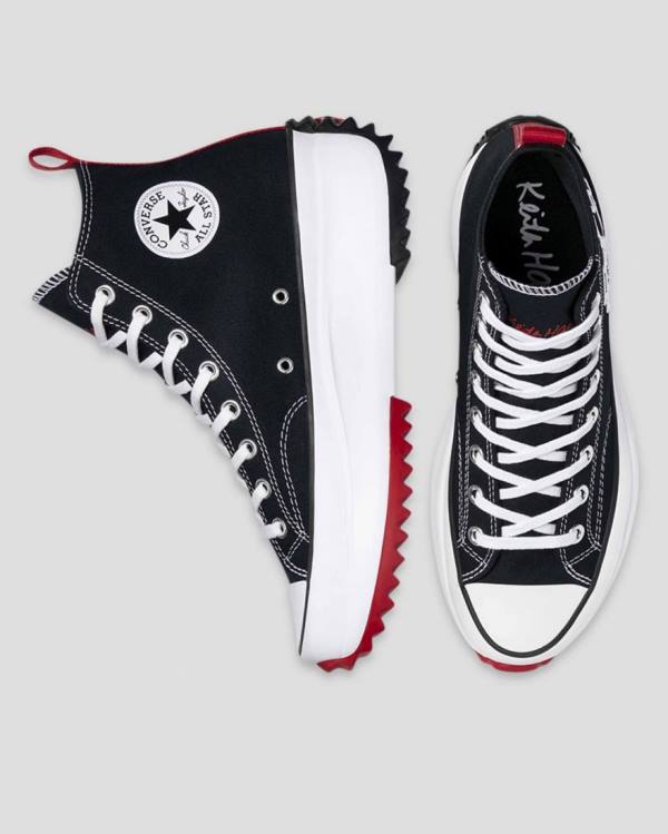 Boty Vysoké Converse Keith Haring Run Star Hike Černé | CV-367AMQ