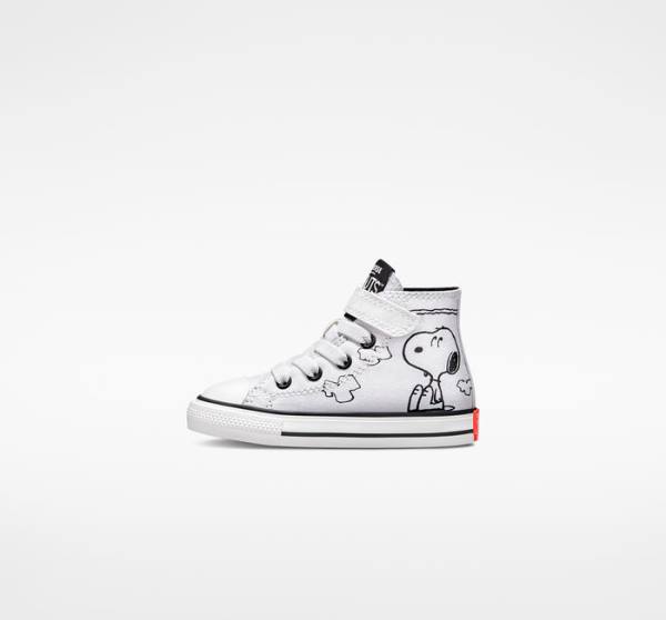 Boty Vysoké Converse Peanuts Chuck Taylor All Star Easy-On Bílé Černé Červené | CV-235ZSM