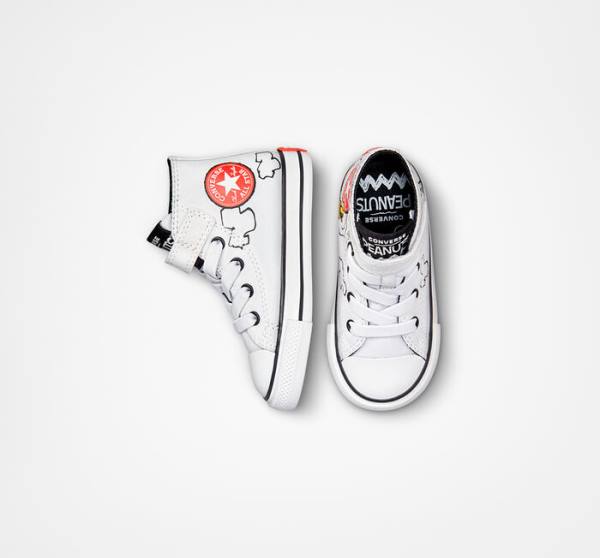 Boty Vysoké Converse Peanuts Chuck Taylor All Star Easy-On Bílé Černé Červené | CV-235ZSM