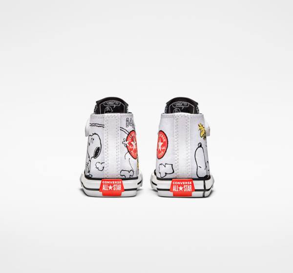 Boty Vysoké Converse Peanuts Chuck Taylor All Star Easy-On Bílé Černé Červené | CV-235ZSM