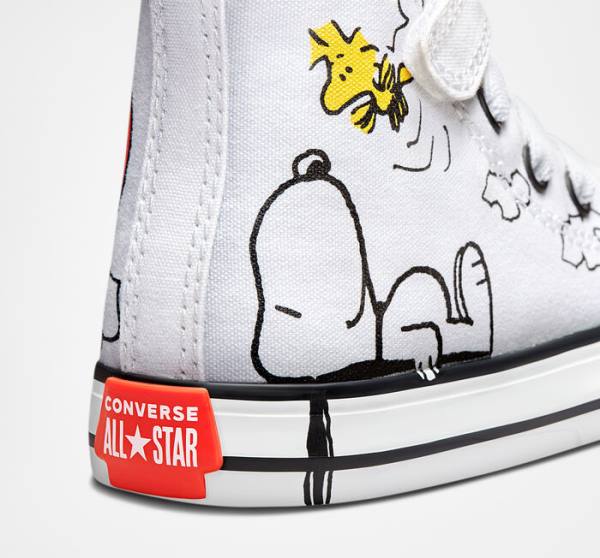 Boty Vysoké Converse Peanuts Chuck Taylor All Star Easy-On Bílé Černé Červené | CV-235ZSM