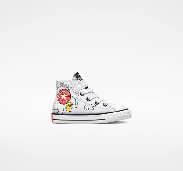 Boty Vysoké Converse Peanuts Chuck Taylor All Star Easy-On Bílé Černé Červené | CV-235ZSM