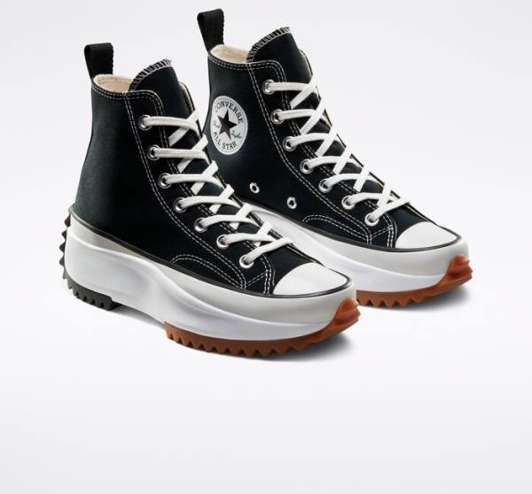 Boty Vysoké Converse Run Star Hike Platformyě Černé Bílé | CV-543GKI