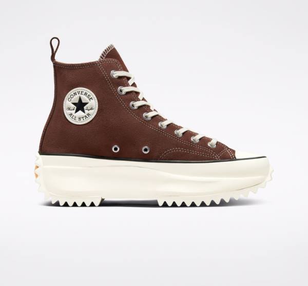 Boty Vysoké Converse Run Star Hike Platformyě Semišové Černé | CV-570NAT