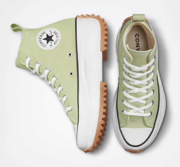 Boty Vysoké Converse Run Star Hike Platformyě Seasonal Color Olivy Zelené Černé Bílé | CV-589KRV