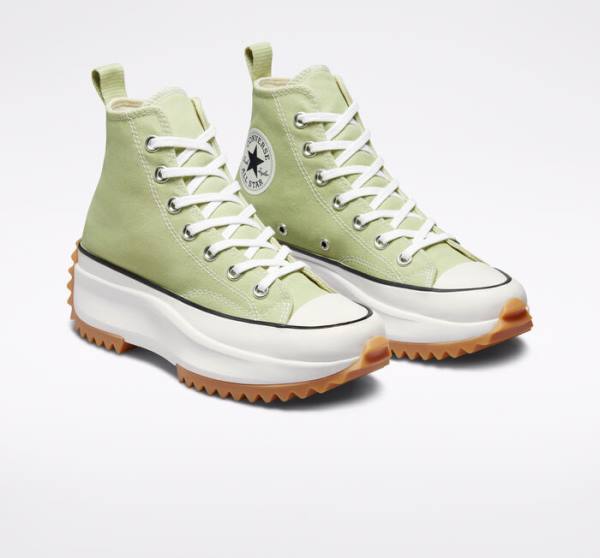 Boty Vysoké Converse Run Star Hike Platformyě Seasonal Color Olivy Zelené Černé Bílé | CV-589KRV