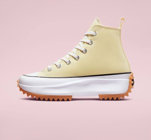 Boty Vysoké Converse Run Star Hike Platformyě Seasonal Color Citrón Černé Bílé | CV-680MWN