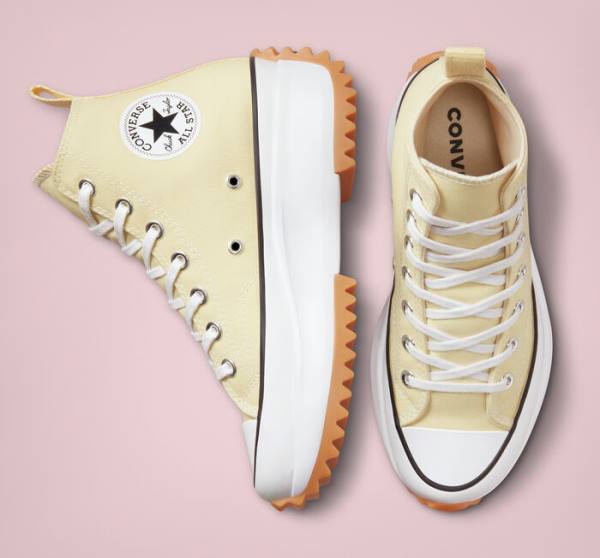 Boty Vysoké Converse Run Star Hike Platformyě Seasonal Color Citrón Černé Bílé | CV-680MWN