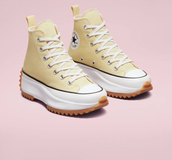 Boty Vysoké Converse Run Star Hike Platformyě Seasonal Color Citrón Černé Bílé | CV-680MWN