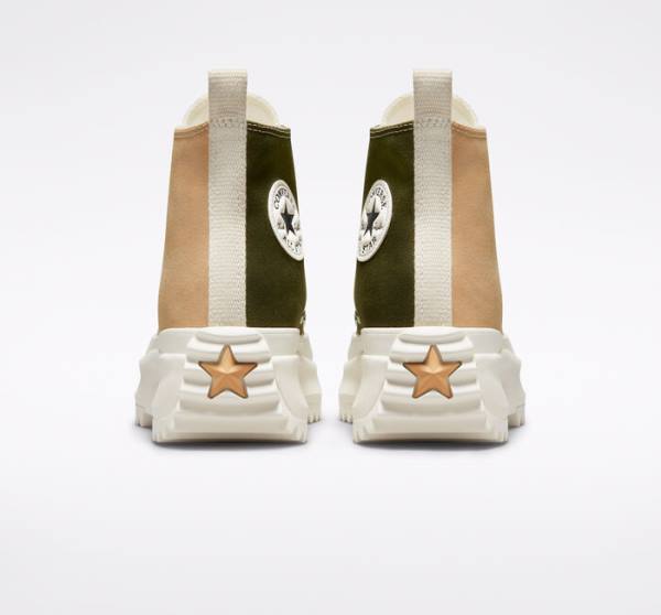 Boty Vysoké Converse Run Star Hike Platformyě Tri-Panel Color Block Hnědožlutý | CV-815KHS