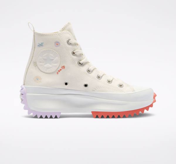 Boty Vysoké Converse Run Star Hike Platformyě Embroidered Floral Světle | CV-913HBX
