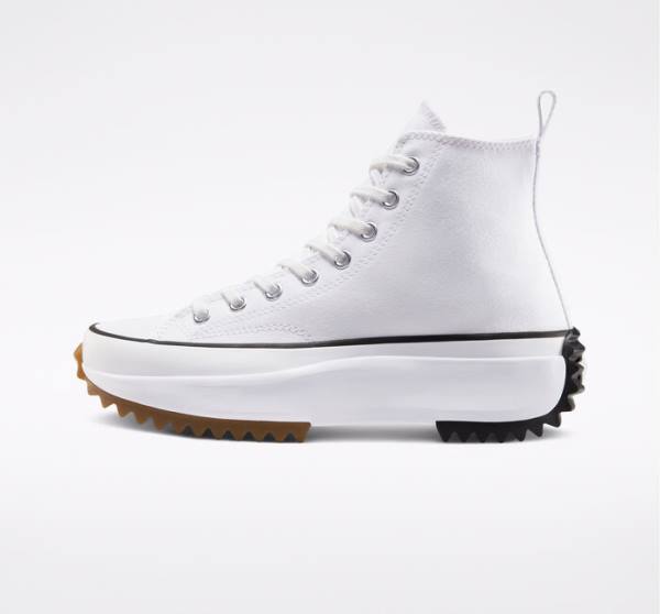 Boty Vysoké Converse Run Star Hike Platformyě Bílé Černé | CV-923OCW