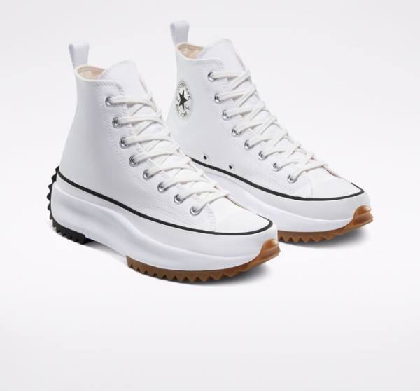 Boty Vysoké Converse Run Star Hike Platformyě Bílé Černé | CV-923OCW