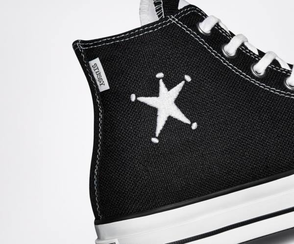 Boty Vysoké Converse Stussy Chuck 70 Černé Bílé | CV-402CBH