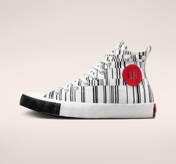 Boty Vysoké Converse UNT1TL3D Translucent Barcode Bílé Černé Červené | CV-693RQC
