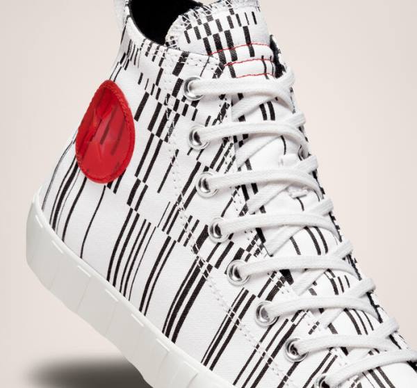 Boty Vysoké Converse UNT1TL3D Translucent Barcode Bílé Černé Červené | CV-693RQC