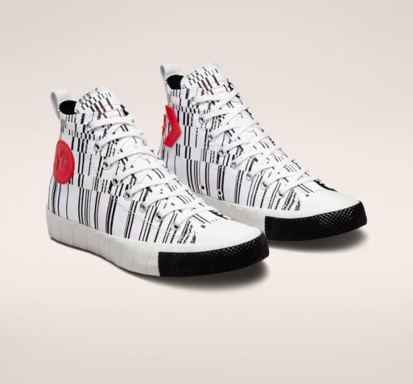 Boty Vysoké Converse UNT1TL3D Translucent Barcode Bílé Černé Červené | CV-693RQC